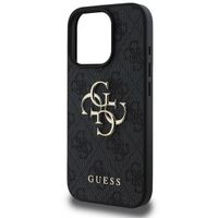 Guess 4G Metal Logo Back Cover Apple iPhone 16 Pro Max - Schwarz