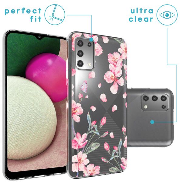 imoshion Design Hülle Samsung Galaxy A03s - Blume - Rosa