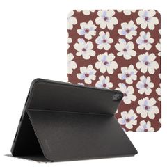 Selencia Vivid Klapphülle Apple iPad 11 (2025) 11 Zoll A16 / iPad 10 (2022) 10.9 Zoll - Choco Flower Pop