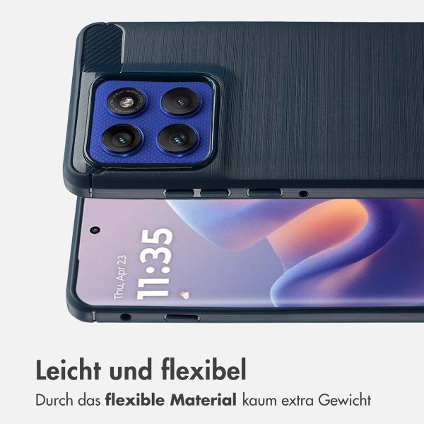 imoshion Brushed Back Cover Motorola Edge 60 Pro - Dunkelblau