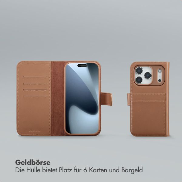 Selencia Olyn Abnehmbare Bookcase mit MagSafe Apple iPhone 17 Pro - Braun