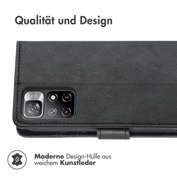 imoshion Luxuriöse Klapphülle Xiaomi Redmi Note 11 (4G) / Note 11S (4G) - Schwarz