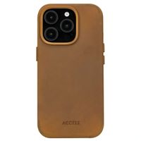 Accezz Vintage Leather MagSafe Back Cover für das Apple iPhone 16 Pro Max - Tabacco Cognac