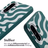 imoshion SilikonHülle design mit Band Samsung Galaxy A36 / A56 - Petrol Green Groovy