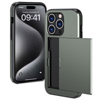 imoshion Backcover mit Kartenfach Apple iPhone 15 Pro - Dunkelgrün