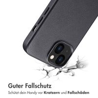 Accezz MagSafe Leather Backcover für das iPhone 13 - Onyx Black