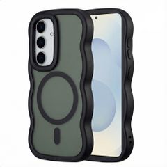 Selencia Wavy Backcover mit MagSafe Samsung Galaxy S24 / S25 - Schwarz