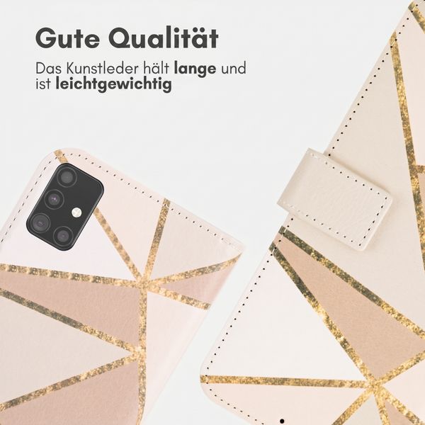 imoshion Design Klapphülle Samsung Galaxy A51 - Beige Graphic