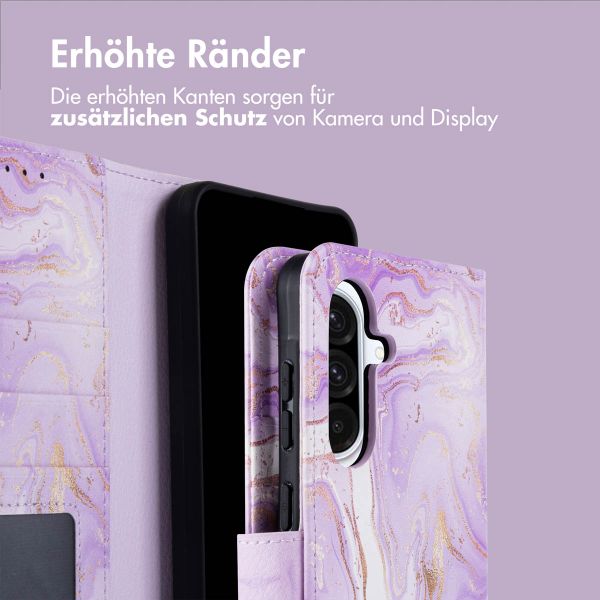 imoshion Design Klapphülle Samsung Galaxy A36 - Purple Marble