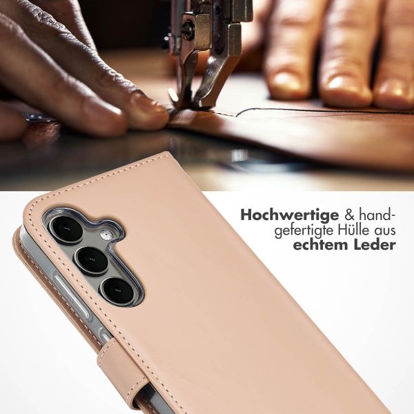Selencia Echtleder Klapphülle Samsung Galaxy S25 Plus - Dusty Pink