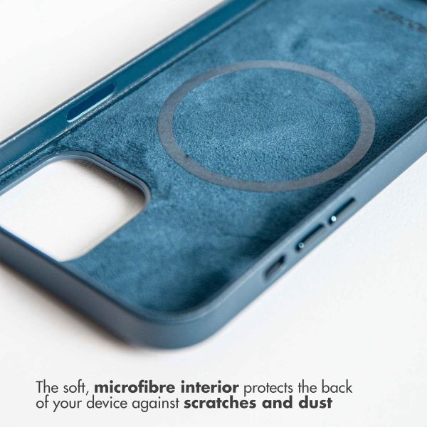 Accezz Leather Backcover mit MagSafe Apple iPhone 14 Pro Max - Dunkelblau