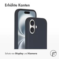 Accezz Liquid Silikoncase mit MagSafe für das Apple iPhone 16 - Dunkelblau
