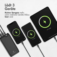 imoshion Powerbank 20.000 mAh + Accezz Ultra Slim GaN Ladegerät + Accezz USB-C- auf USB-C-Kabel - 1 Meter - Schwarz