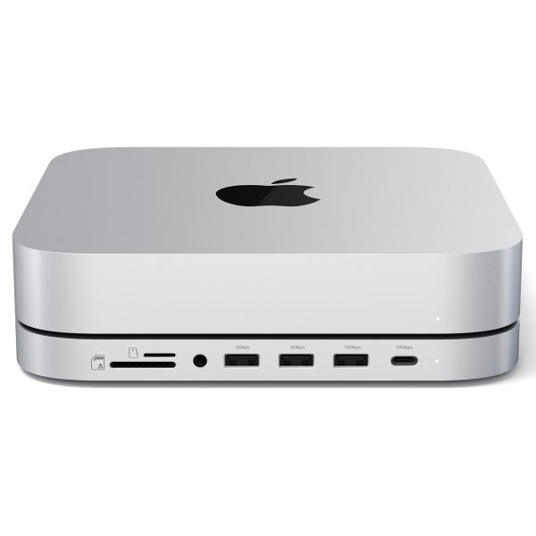 Satechi Aluminium Mac Mini/Mac Studio Stand Hub - Mit SSD-Steckplatz - Silber