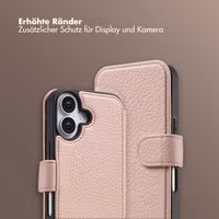 Selencia Riva Bookcase mit MagSafe und Handgelenkband Apple iPhone 17 - Old Pink