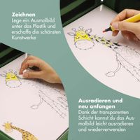 imoshion Reisetisch - Tablethalter Auto - 7 Aufbewahrungsfächer - Inklusive 2 Malvorlagen - Grün