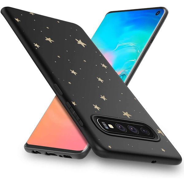 imoshion Design Hülle für das Samsung Galaxy S10 - Sterne / Schwarz