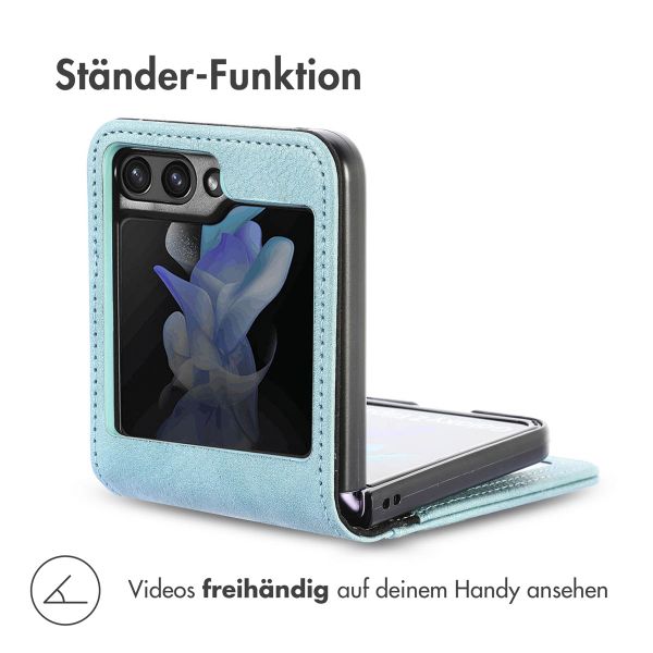 imoshion Luxuriöse Klapphülle Samsung Galaxy Z Flip 5 - Hellblau