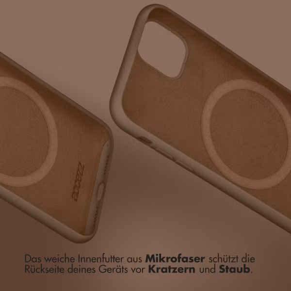 Accezz Liquid Silikoncase mit MagSafe für das Apple iPhone 16 - Light Brown