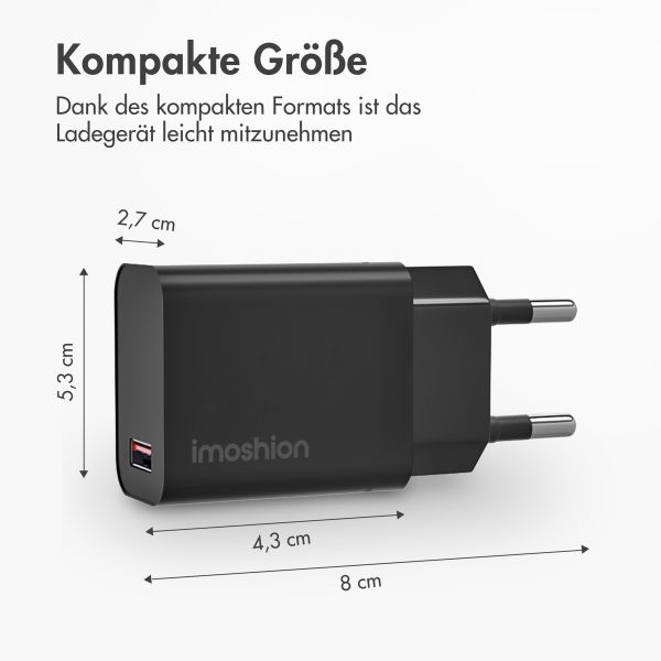 imoshion 18 Watt Ladegerät | USB-A - Schwarz