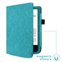 imoshion Vegan Leather Klapphülle Pocketbook Touch Lux 5 / HD 3 / Basic Lux 4 / Vivlio Lux 5 - Hellblau