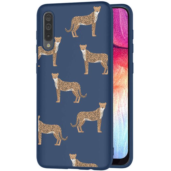 imoshion Design Hülle Samsung Galaxy A50 / A30s - Leopard - Blau