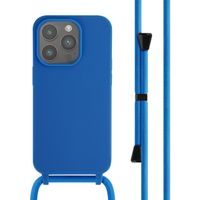imoshion Silikonhülle mit Band für das Apple iPhone 14 Pro - Blau