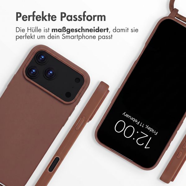 imoshion SilikonHülle mit Band Apple iPhone 18 Pro / 17 Pro - Braun