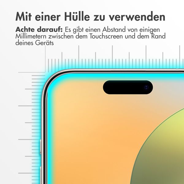 Accezz Screen Protector aus gehärtetem Glas 2-Pack für das iPhone 16 Pro