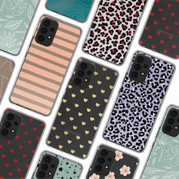 imoshion Design Hülle Samsung Galaxy A53 - Striped peach reverse