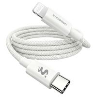 imoshion Braided USB-C-zu-Lightning-Kabel 30 W - 1 Meter - Weiß