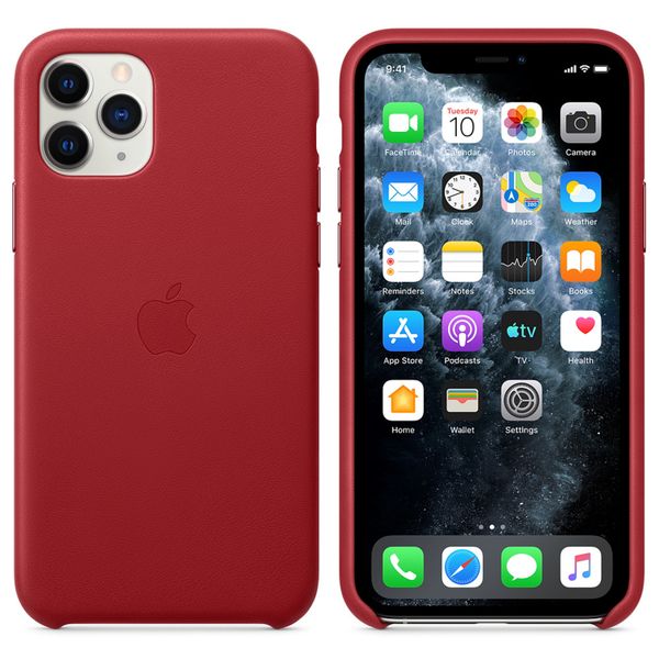 Apple Leder-Case Rot für das Apple iPhone 11 Pro