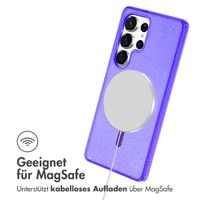 imoshion Sparkle Back Cover mit MagSafe für das Samsung Galaxy S24 Ultra - Glitzer Violett