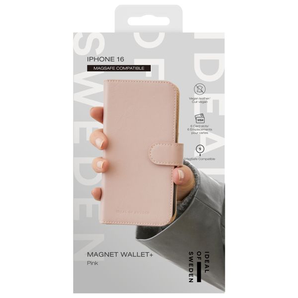 iDeal of Sweden Magnet Wallet+ Klapphülle Apple iPhone 16 - Pink