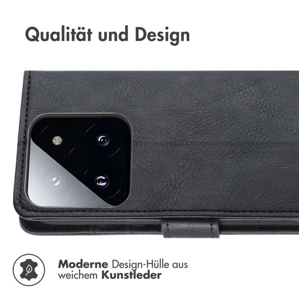 imoshion Luxuriöse Klapphülle Xiaomi 14T Pro - Schwarz