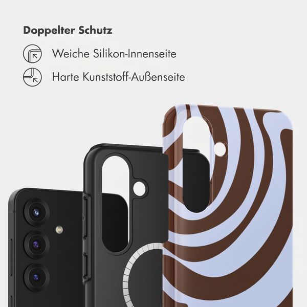 Selencia Vivid Rückabdeckung mit MagSafe Samsung Galaxy S25 - Dream Swirl Chocolate