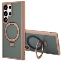 Accezz Ring Stand Backcover mit MagSafe für das Samsung Galaxy S24 Ultra - Brown