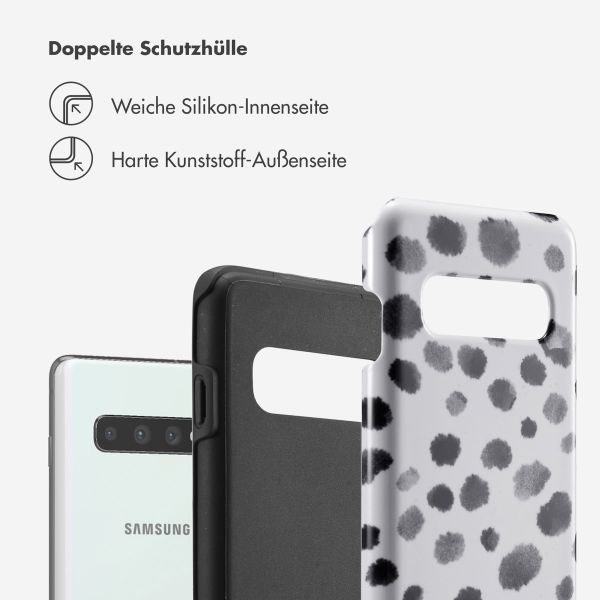 Selencia Vivid Tough Back Cover für das Samsung Galaxy S10 - Trendy Leopard