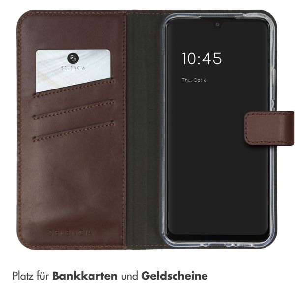 Selencia Echtleder Klapphülle Samsung Galaxy A34 (5G) - Braun