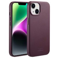 Accezz MagSafe Leather Backcover für das Apple iPhone 14 - Heath Purple