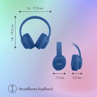 imoshion Kabellose Kinderkopfhörer LED Light - Dezibelbegrenzer - Mit AUX-Kabel - Cobalt Blue