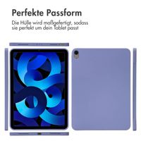 Accezz Liquid Silicone Back Cover mit Stifthalter für das iPad Air 11 Zoll (2025) M3 / (2024) M2 / Air 5 (2022) / Air 4 (2020) - Lila