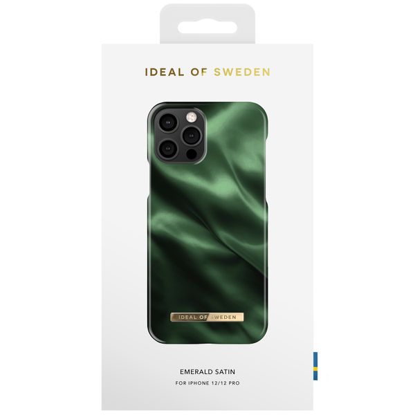 iDeal of Sweden Fashion Back Case iPhone 12 (Pro) - Emerald Satin