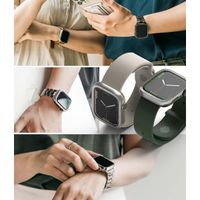 Ringke Bezel Styling für die Apple Watch Series 7 / 8 / 9 - 45 mm - Matte Curve Silver