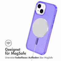 imoshion Sparkle Back Cover mit MagSafe Apple iPhone 15 - Glitzer Violett