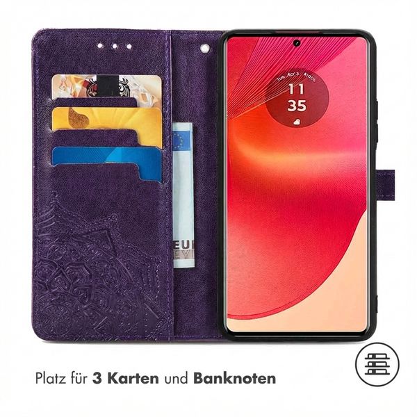 imoshion Mandala Klapphülle Motorola Edge 50 Fusion - Violett