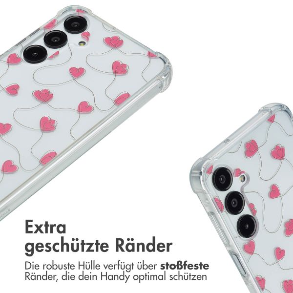 imoshion Design Hülle mit Band Samsung Galaxy A16 - Dusty Rose Connected Hearts