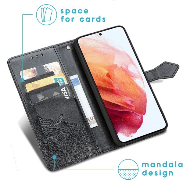 imoshion Mandala Klapphülle Samsung Galaxy S21 FE - Schwarz