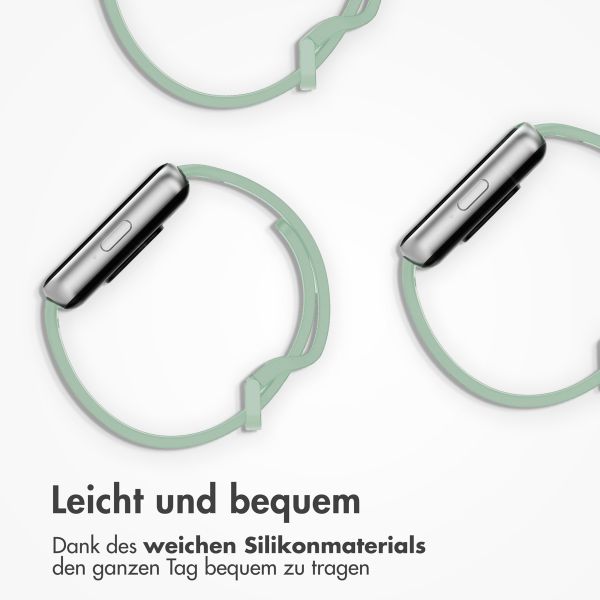 imoshion Silikonband⁺ für die Apple Watch Series 1 bis 10 / SE / Ultra (2) (44/45/46/49 mm) - Pistazie - Größe M/L