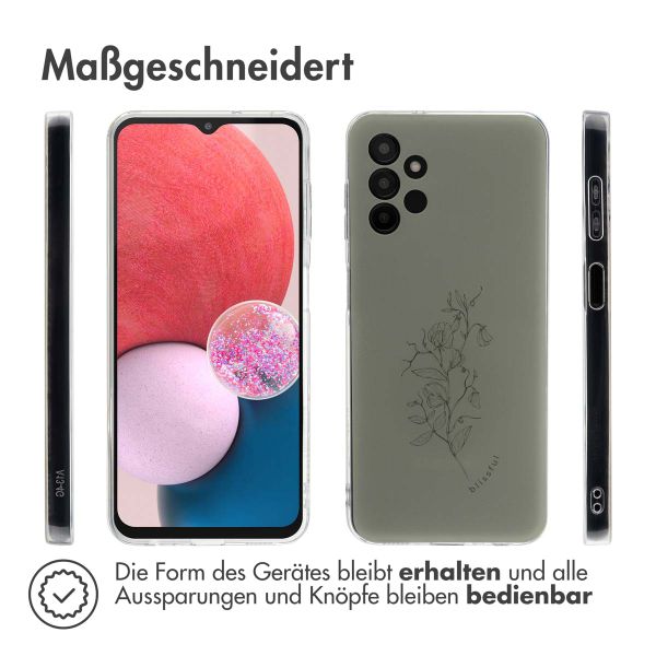 imoshion Design Hülle für das Samsung Galaxy A13 (4G) - Floral Green